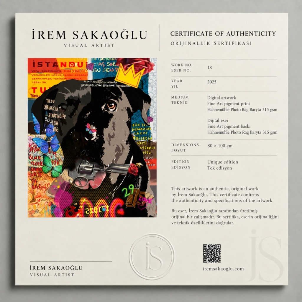 İrem Sakaoğlu, Eser 18, 2025 – Orijinallik Sertifikası