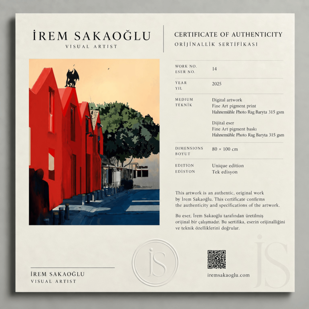 İrem Sakaoğlu, Eser 14, 2025 – Orijinallik Sertifikası
